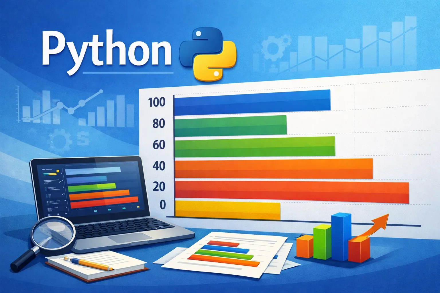 python 横着的堆叠条形图