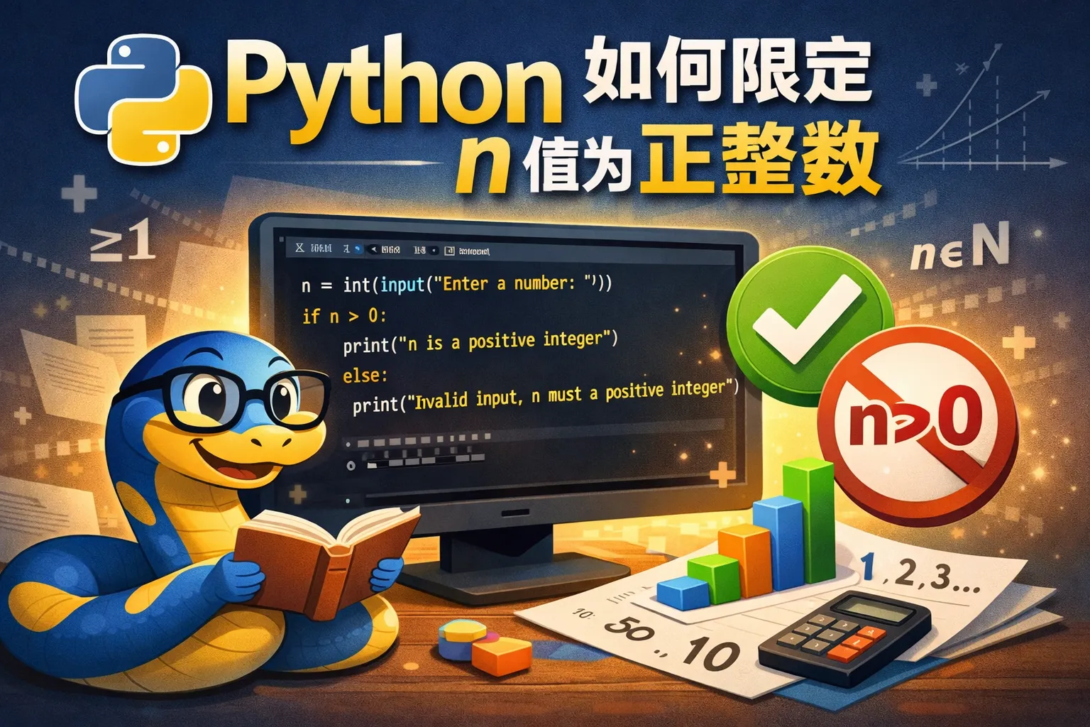 python如何限定n值为正整数