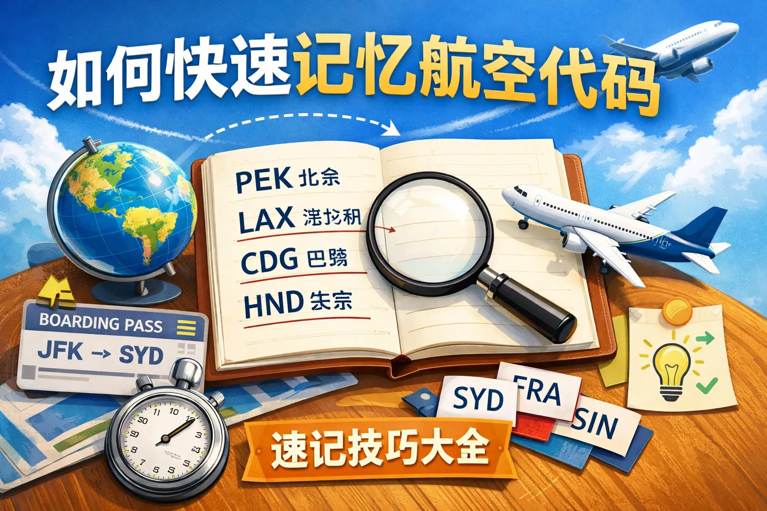 如何快速记忆航空代码