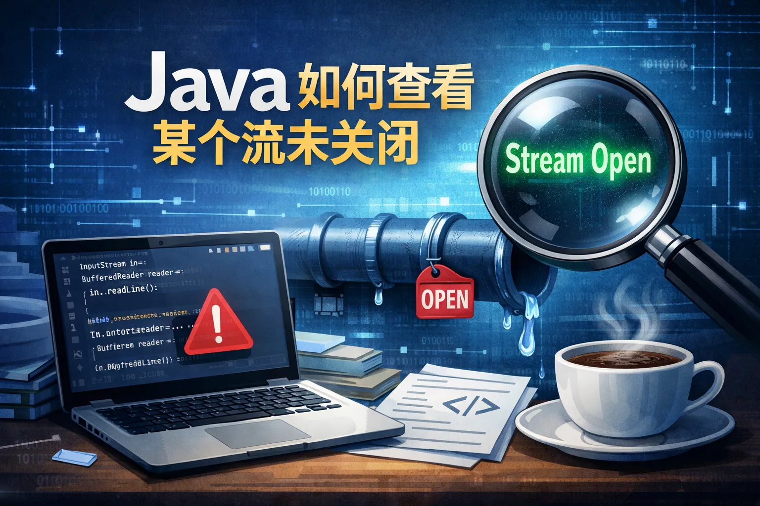 java如何查看某个流未关闭
