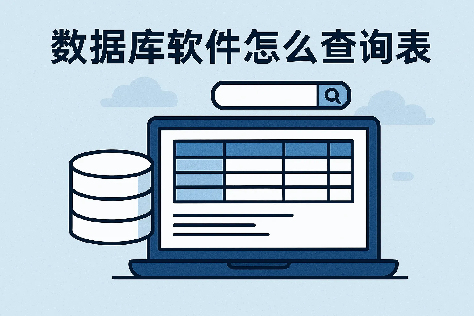 数据库软件怎么查询表