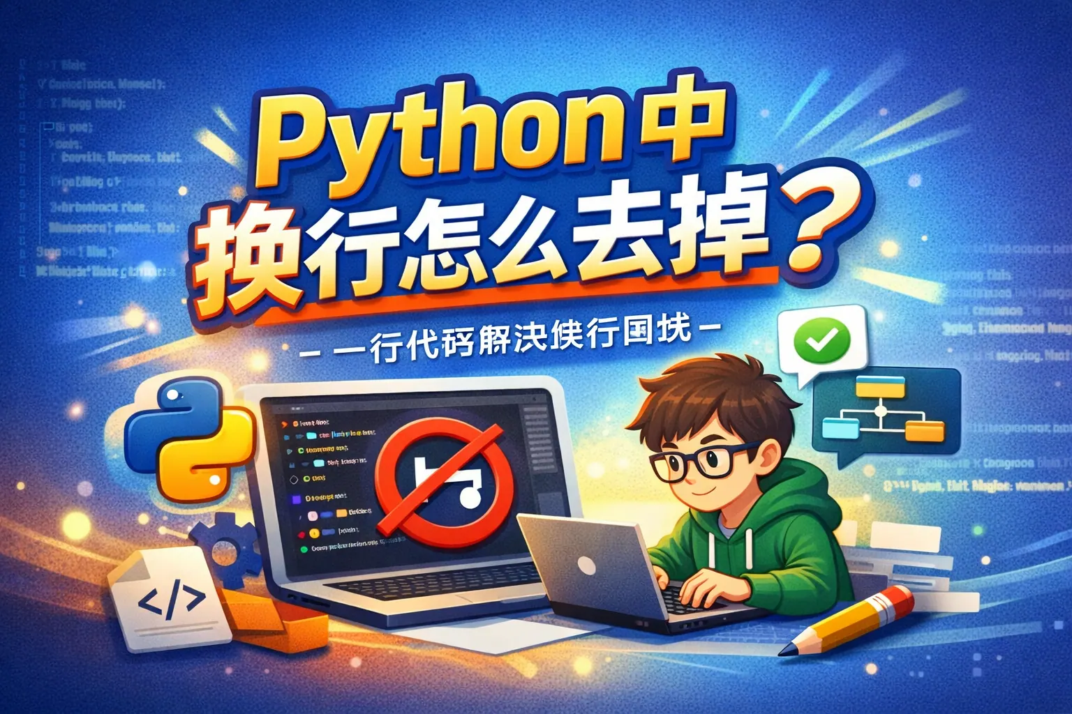 python中换行怎么去掉