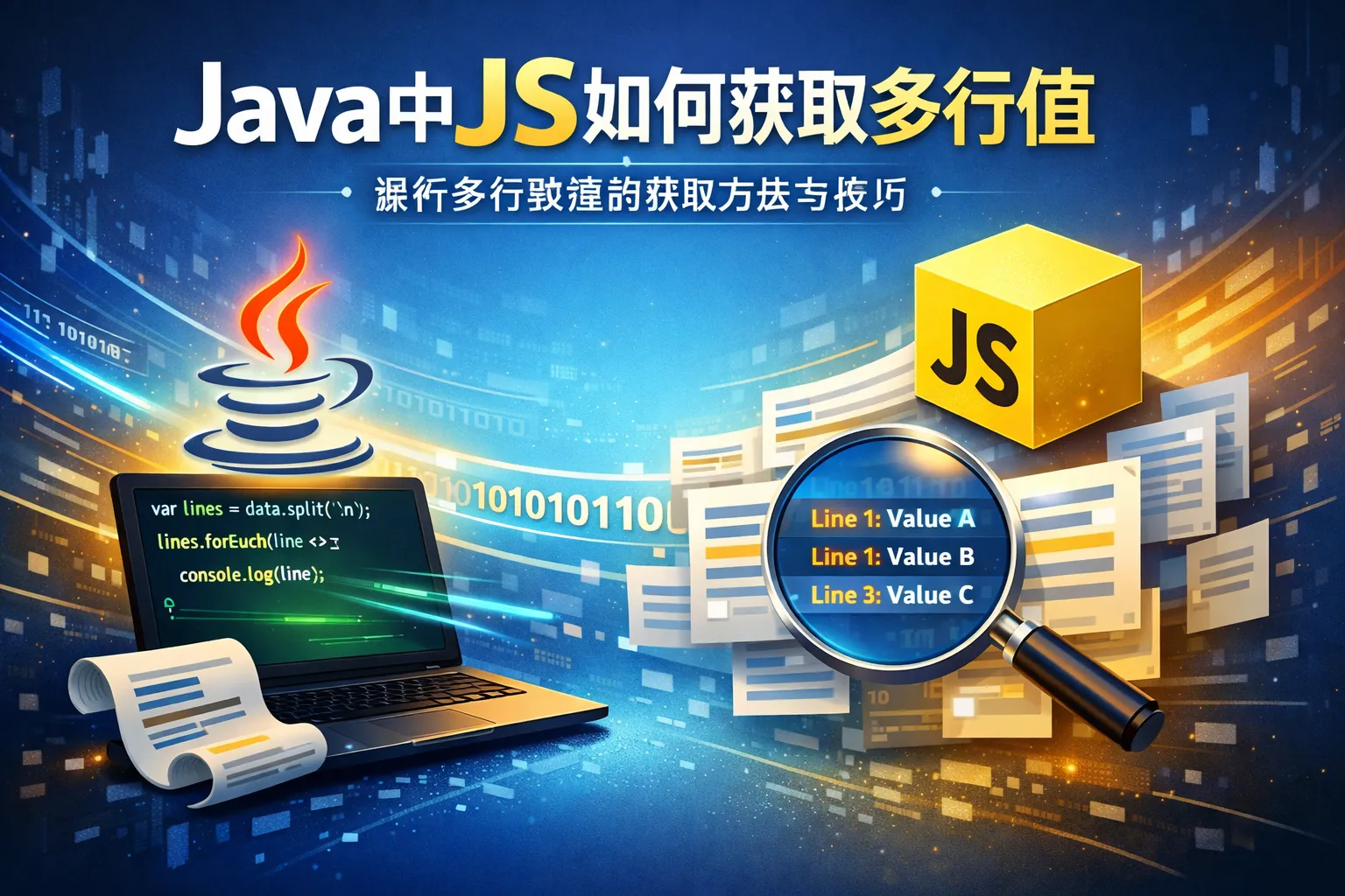 java中js如何获取多行值