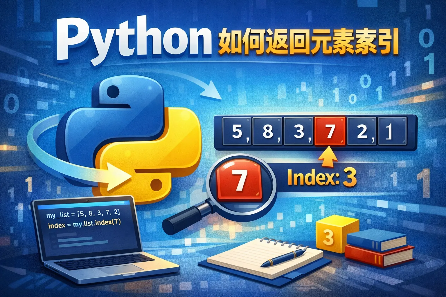 python如何返回元素索引