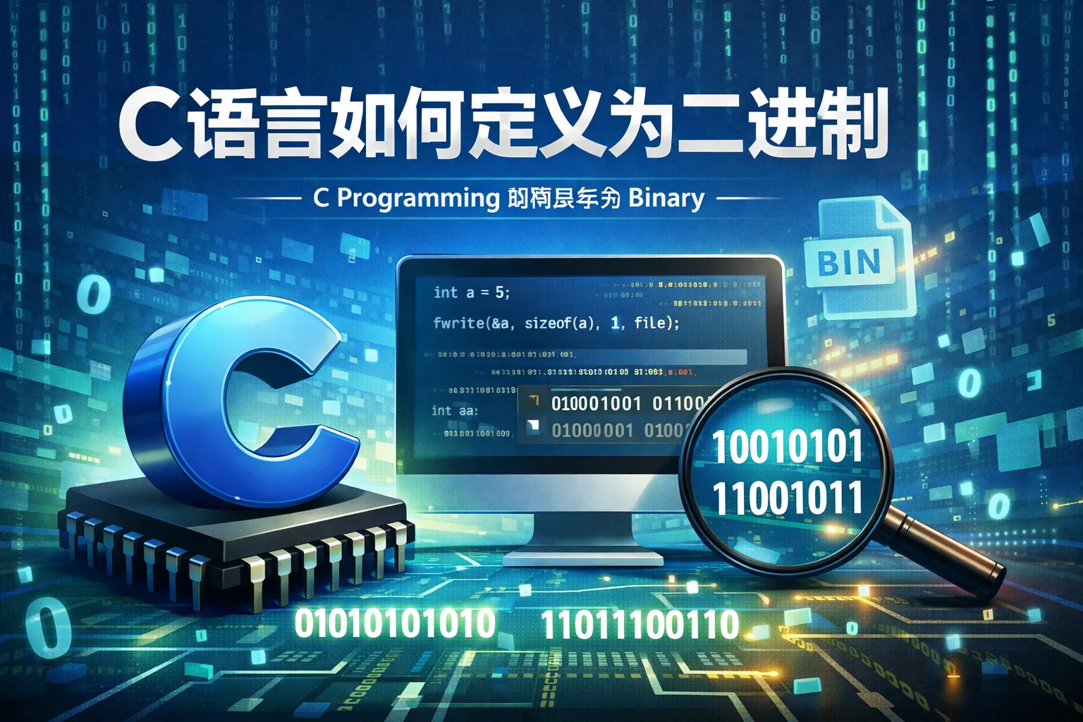 c语言如何定义为二进制