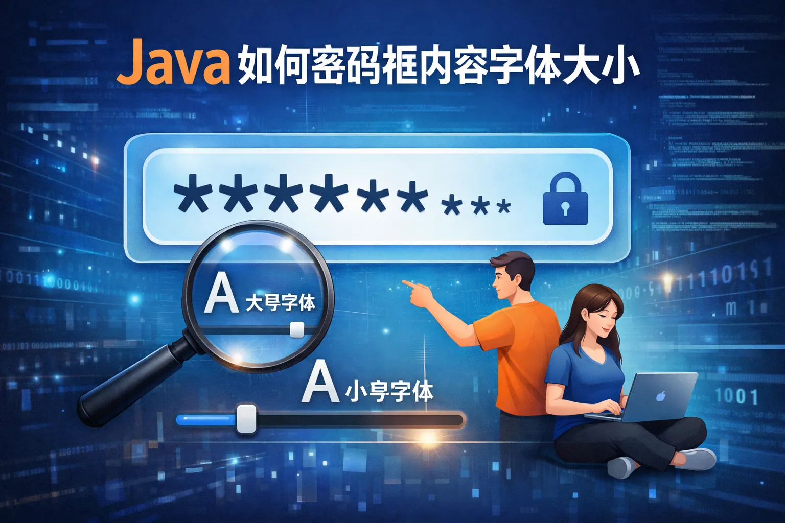 java如何密码框内容字体大小