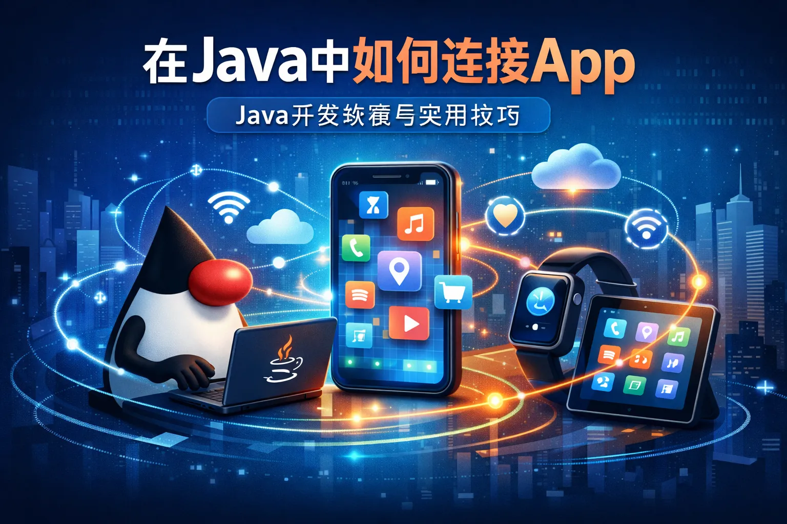 在java中如何连接app