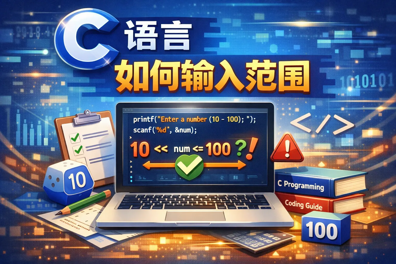 c语言如何输入范围