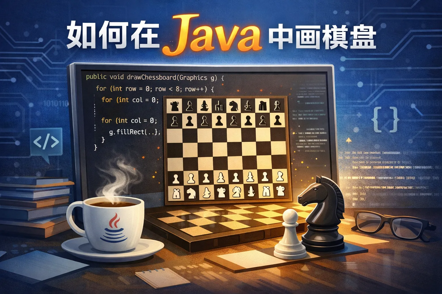 如何在java中画棋盘