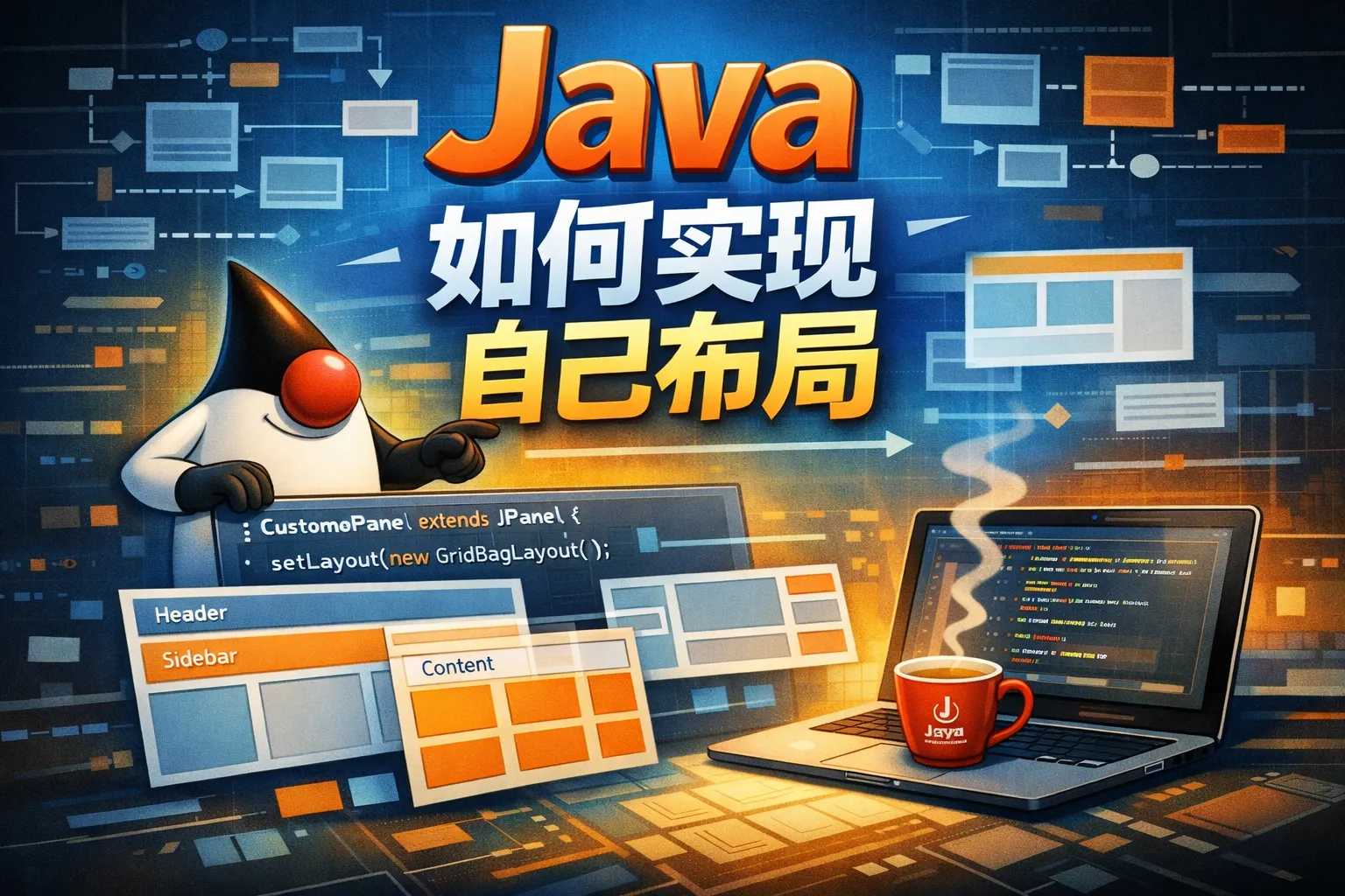 java 如何实现自己布局