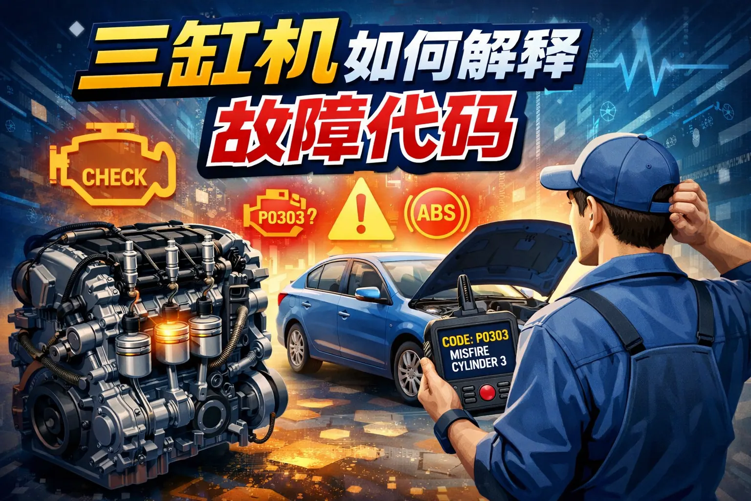 三缸机如何解释故障代码