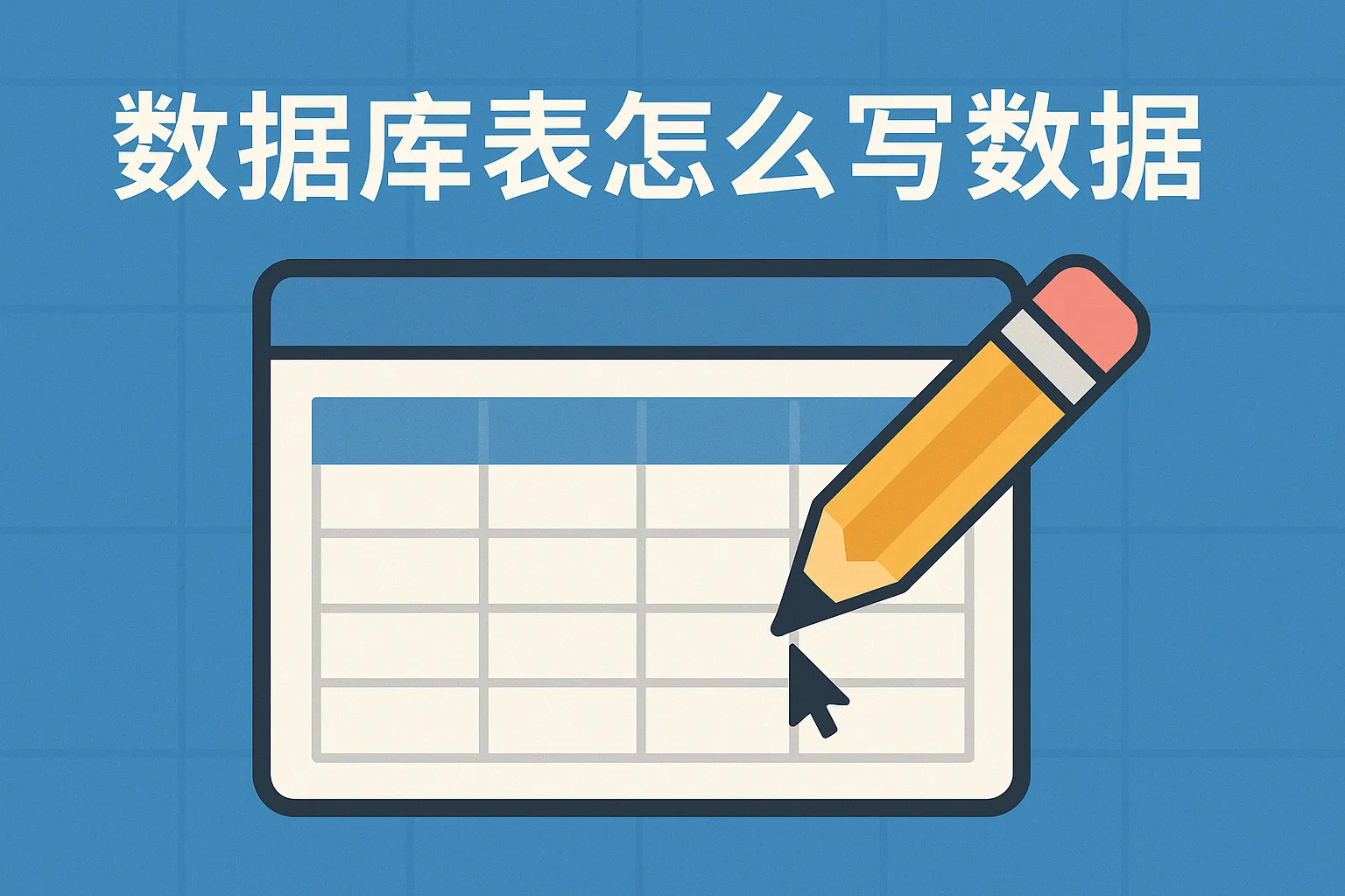 数据库表怎么写数据