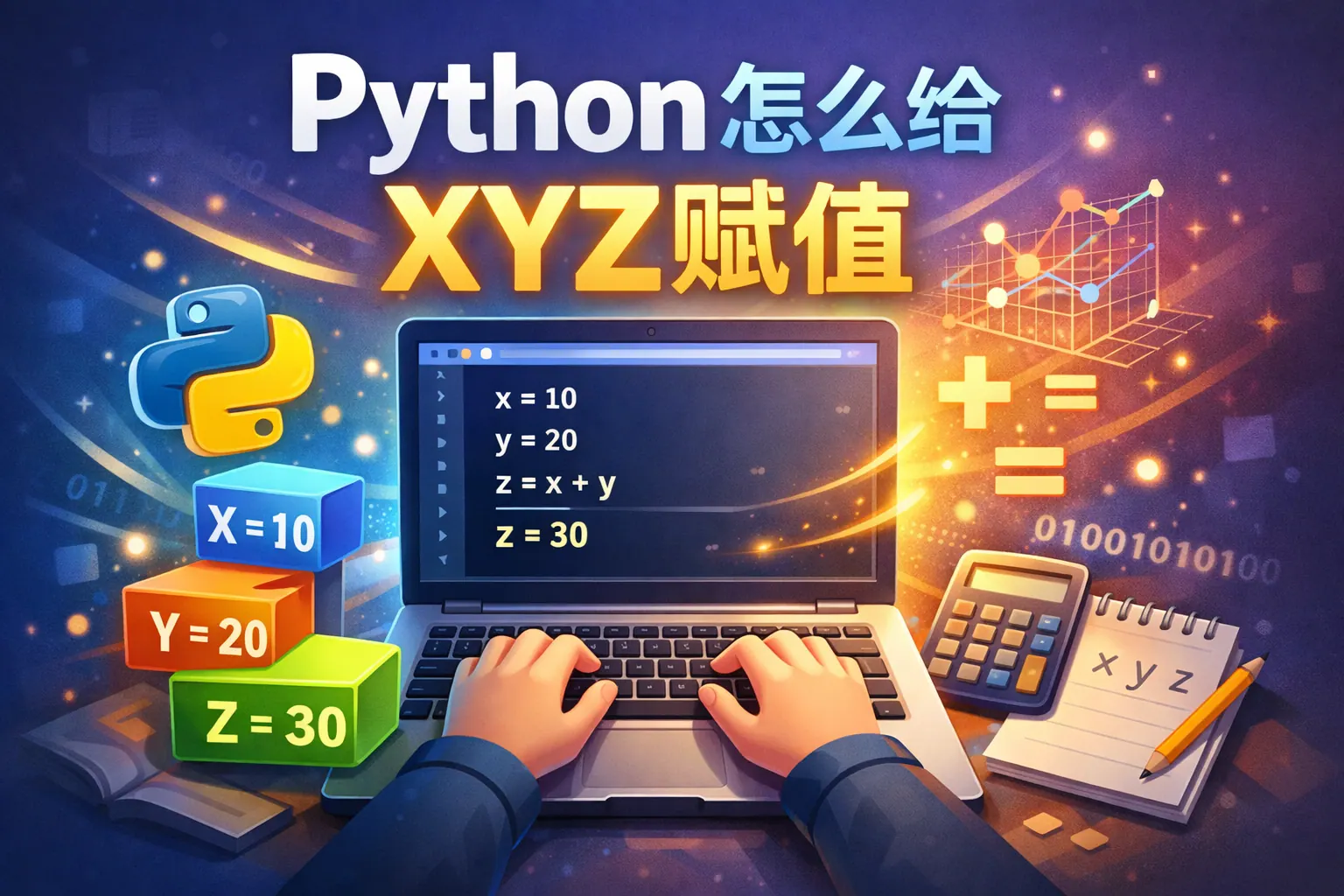 python怎么给xyz赋值