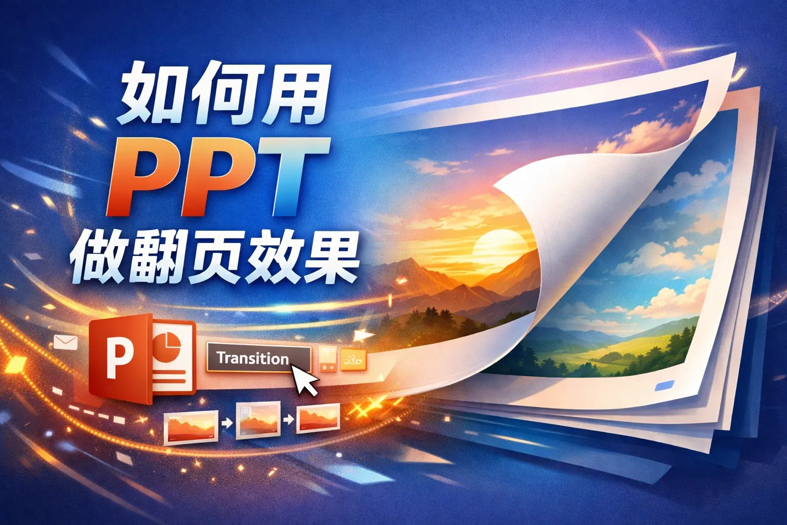 如何用ppt做翻页效果