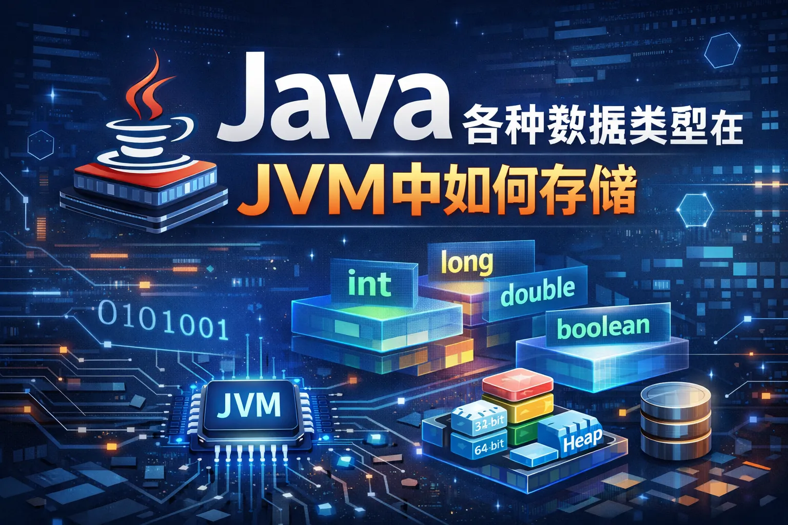 java各种数据类型在jvm中如何存储