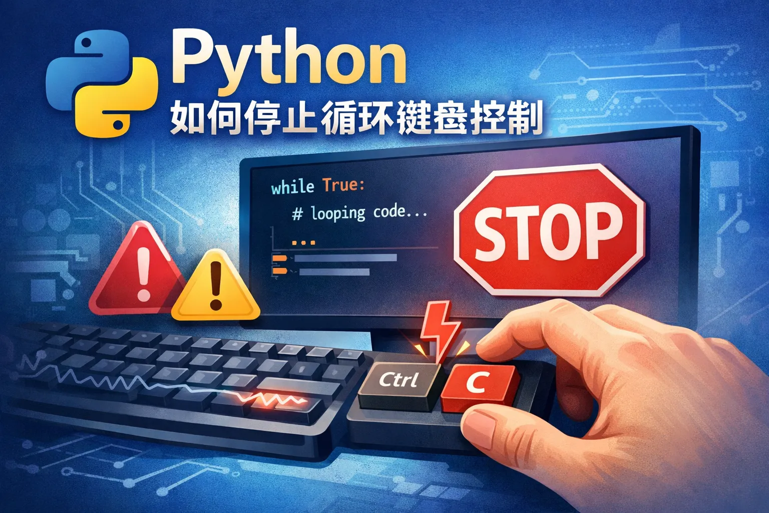 python如何停止循环键盘控制