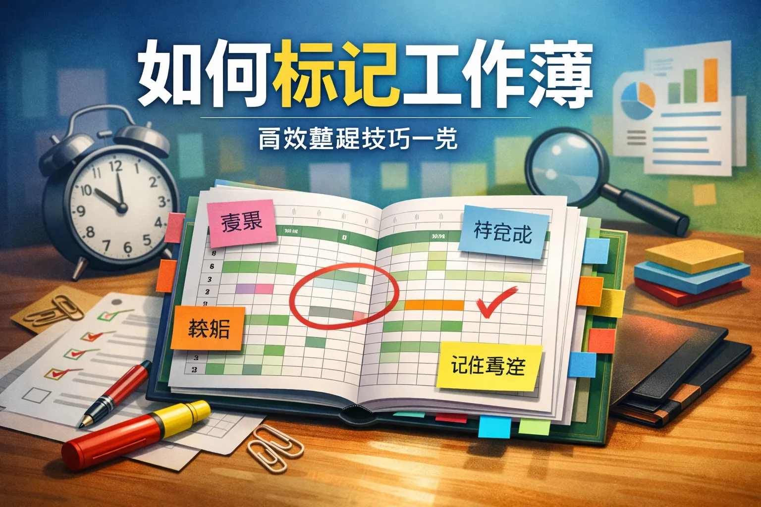 如何标记工作薄