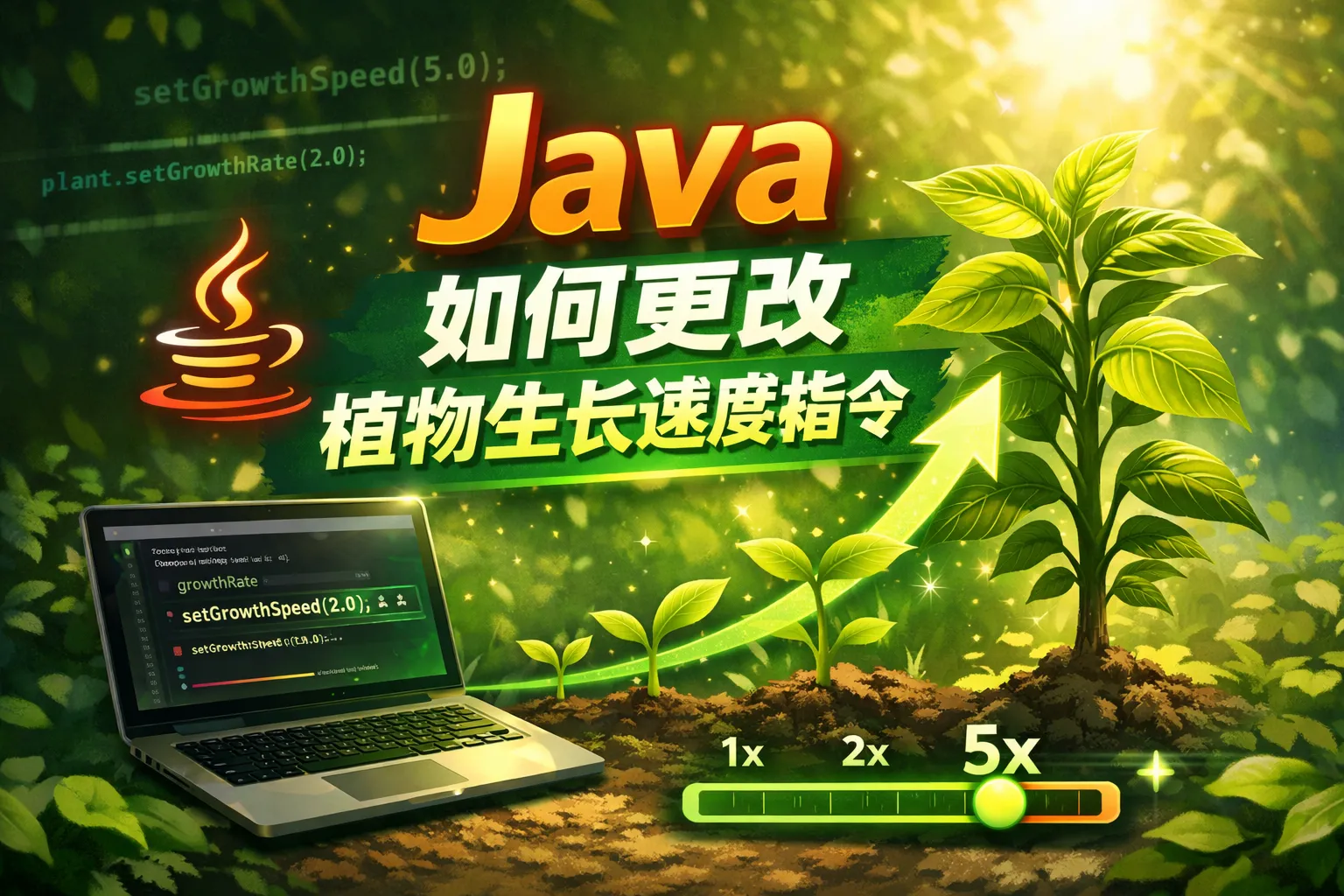 java如何更改植物生长速度指令