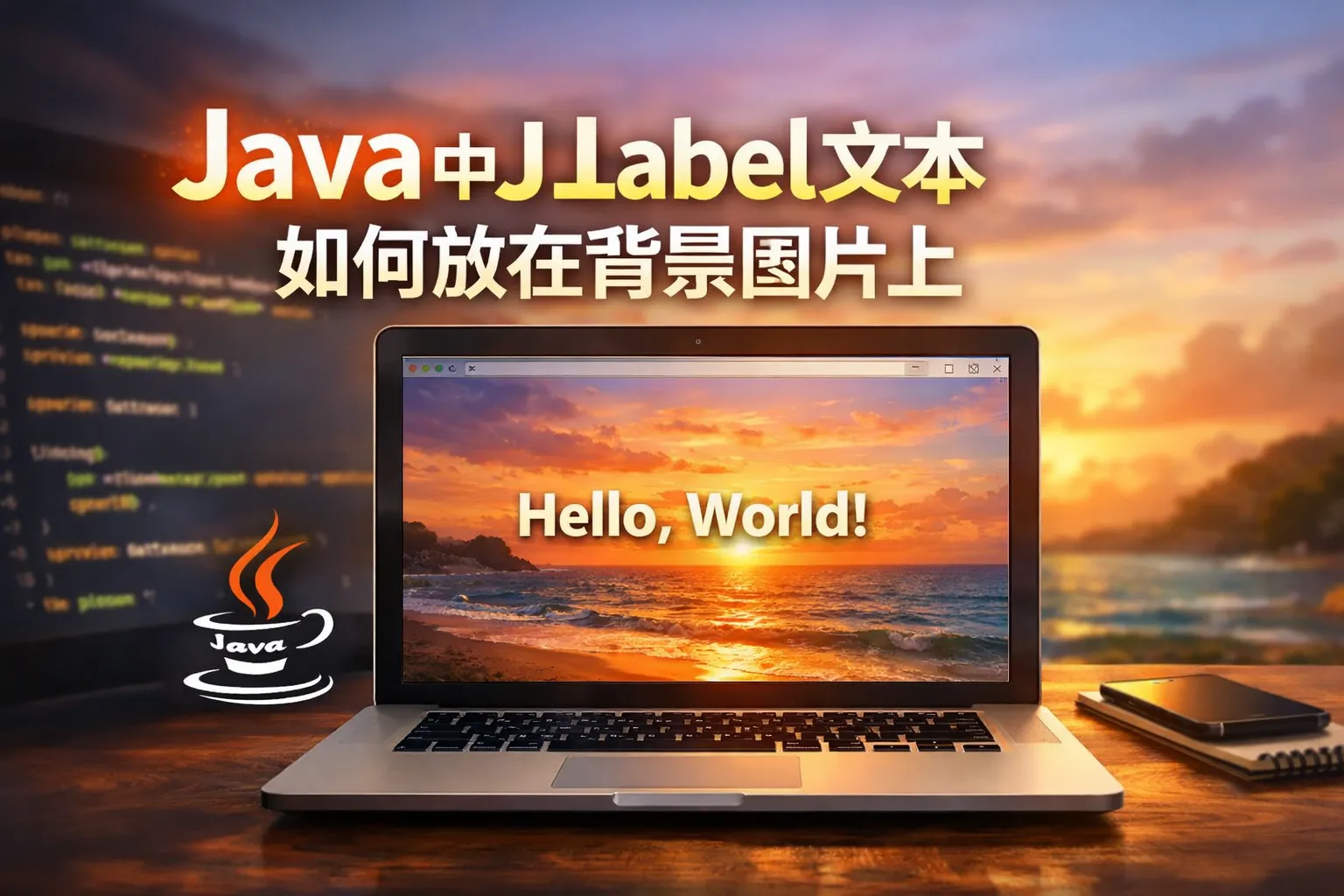 java中jlabel文本如何放在背景图片上