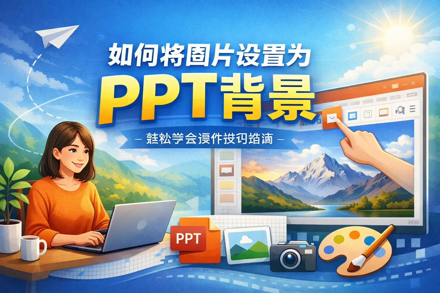 如何将图片设置为ppt背景