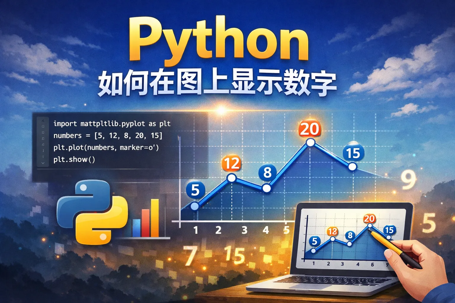python如何在图上显示数字