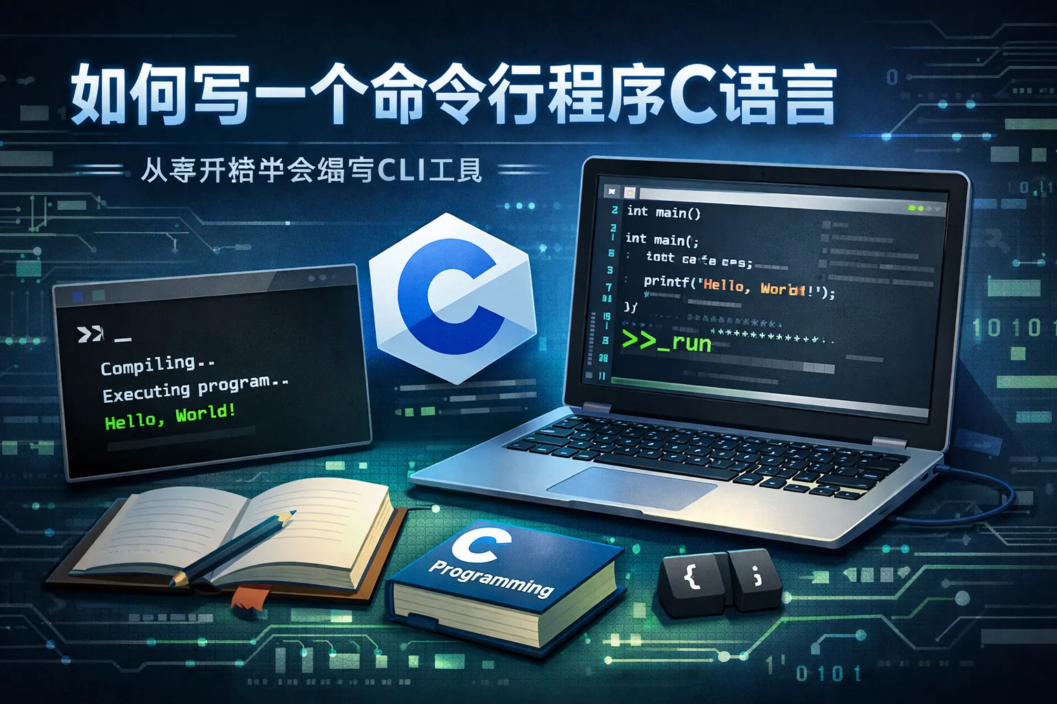 如何写一个命令行程序c语言