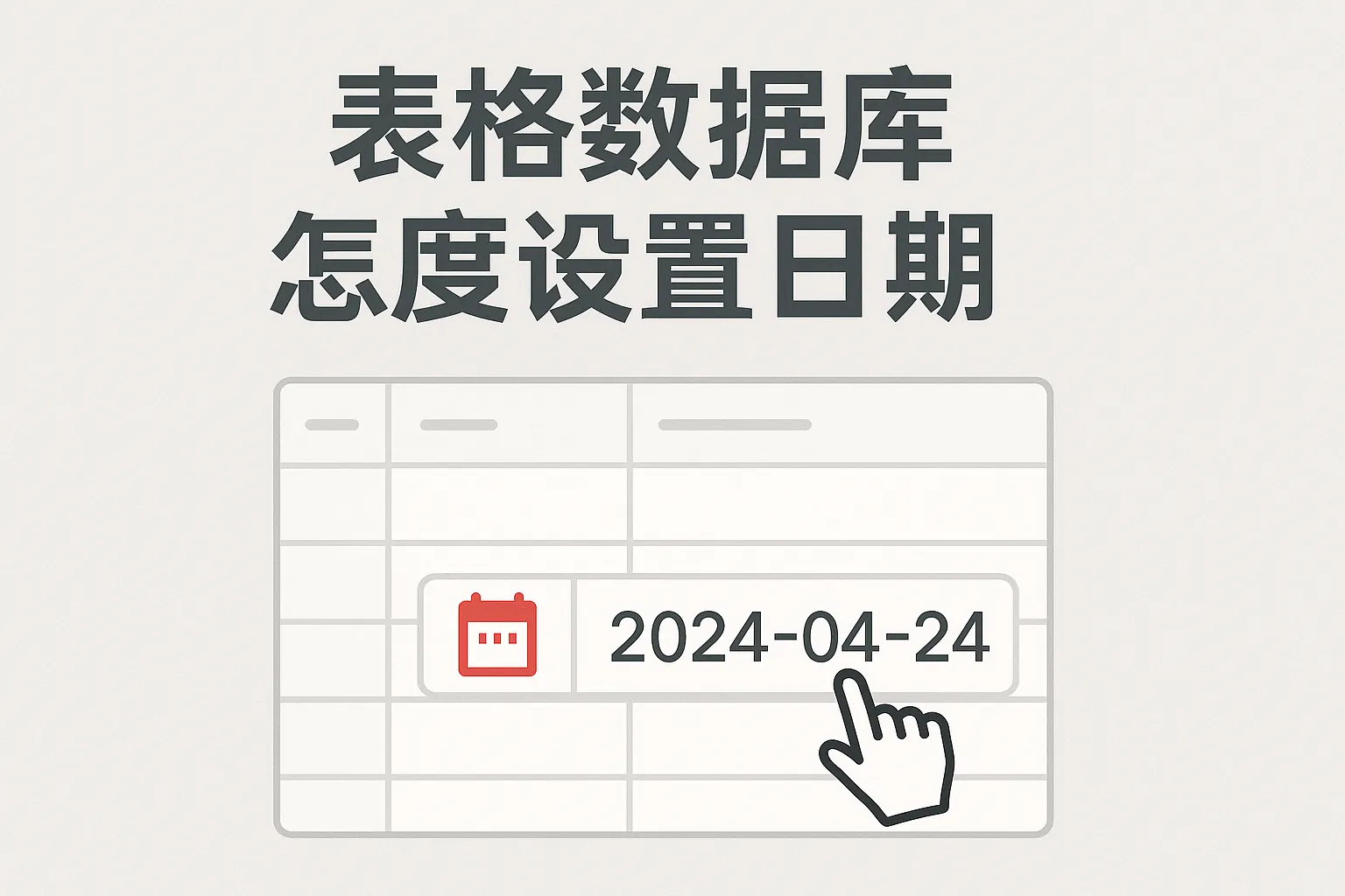 表格数据库怎么设置日期