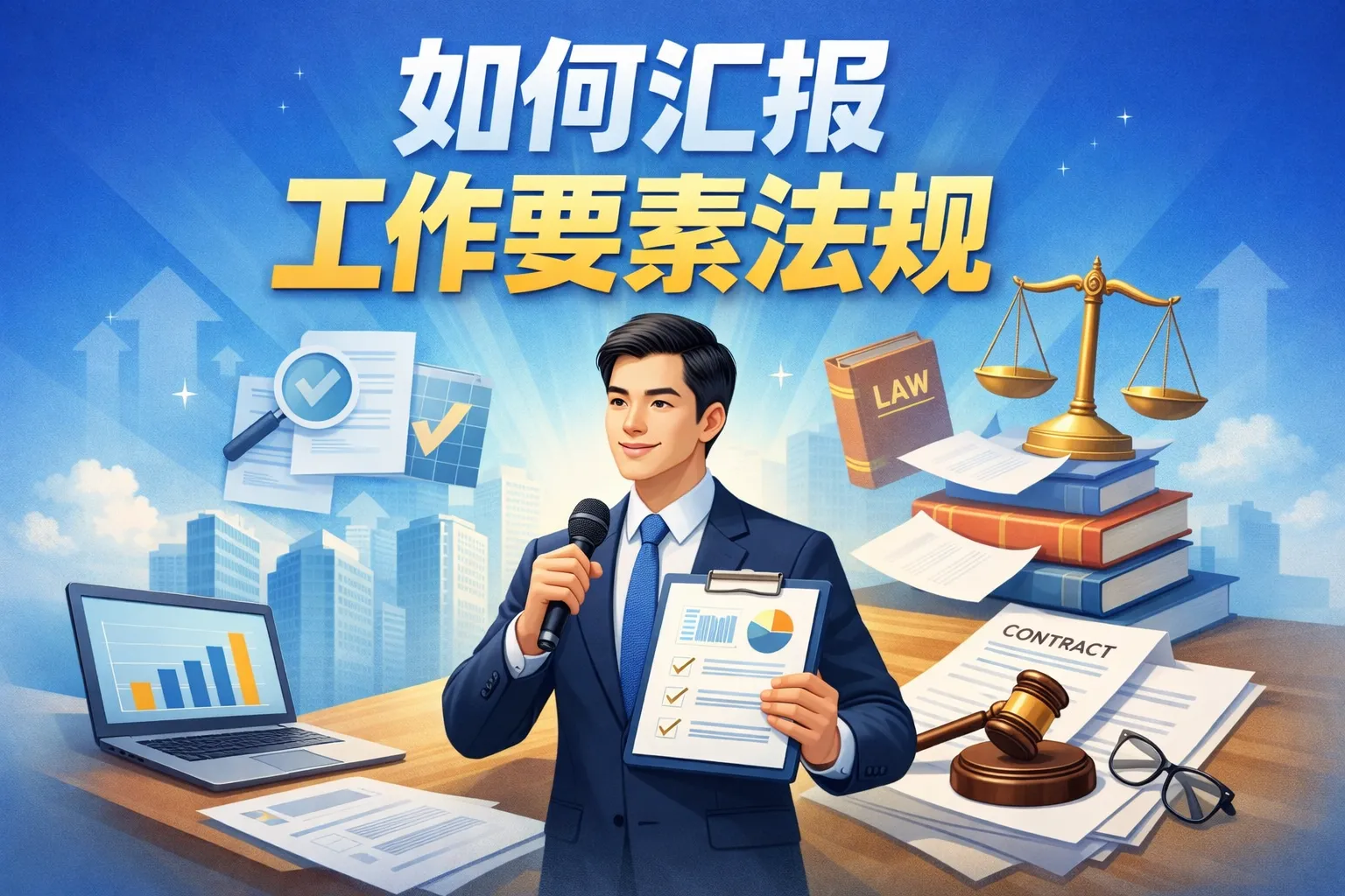 如何汇报工作要素法规