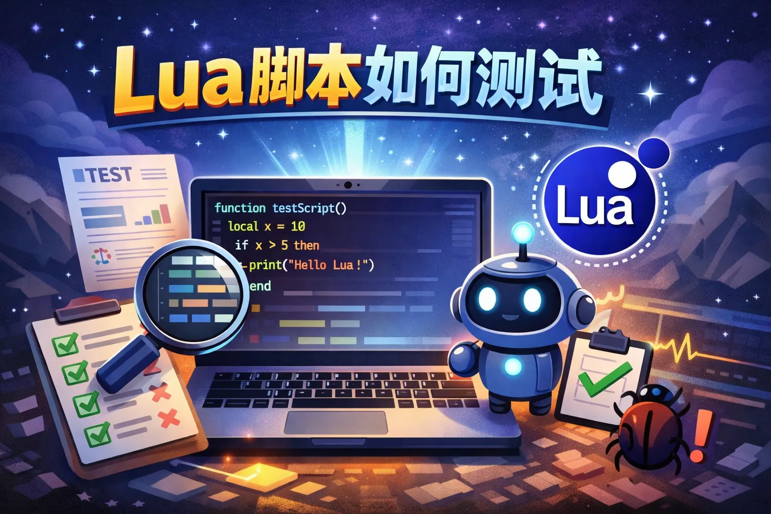 lua脚本如何测试