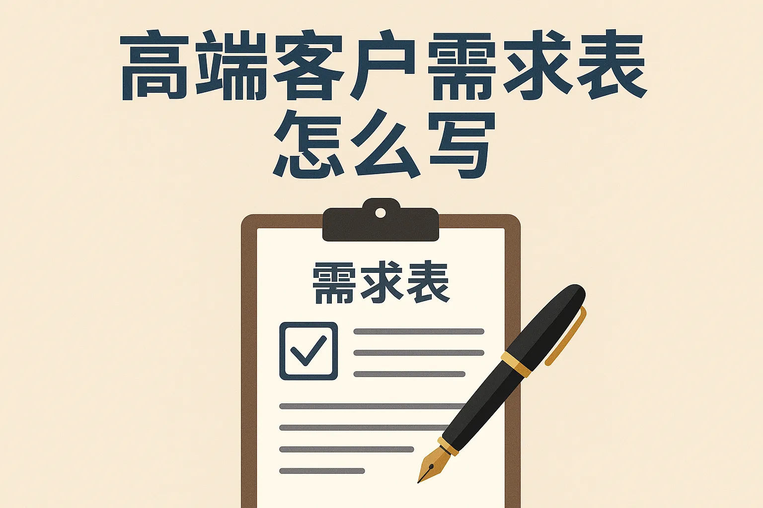 高端客户需求表怎么写的