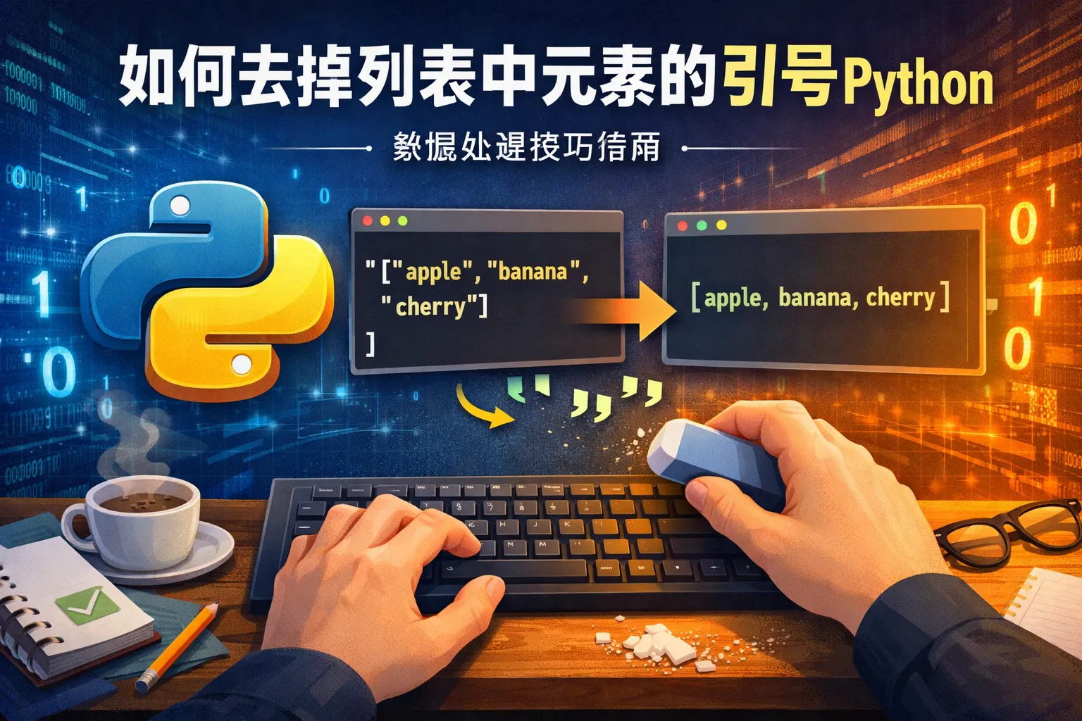如何去掉列表中元素的引号python