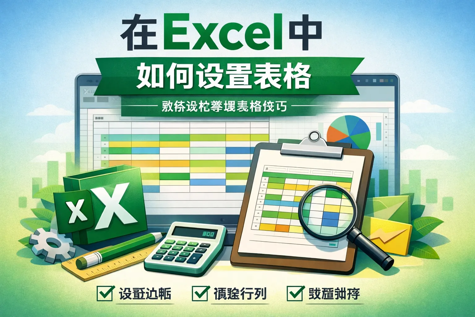 在excel中如何设置表格