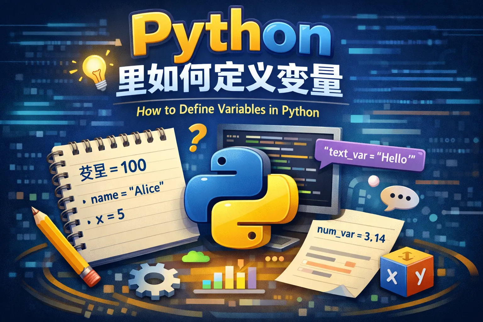 python里如何定义变量