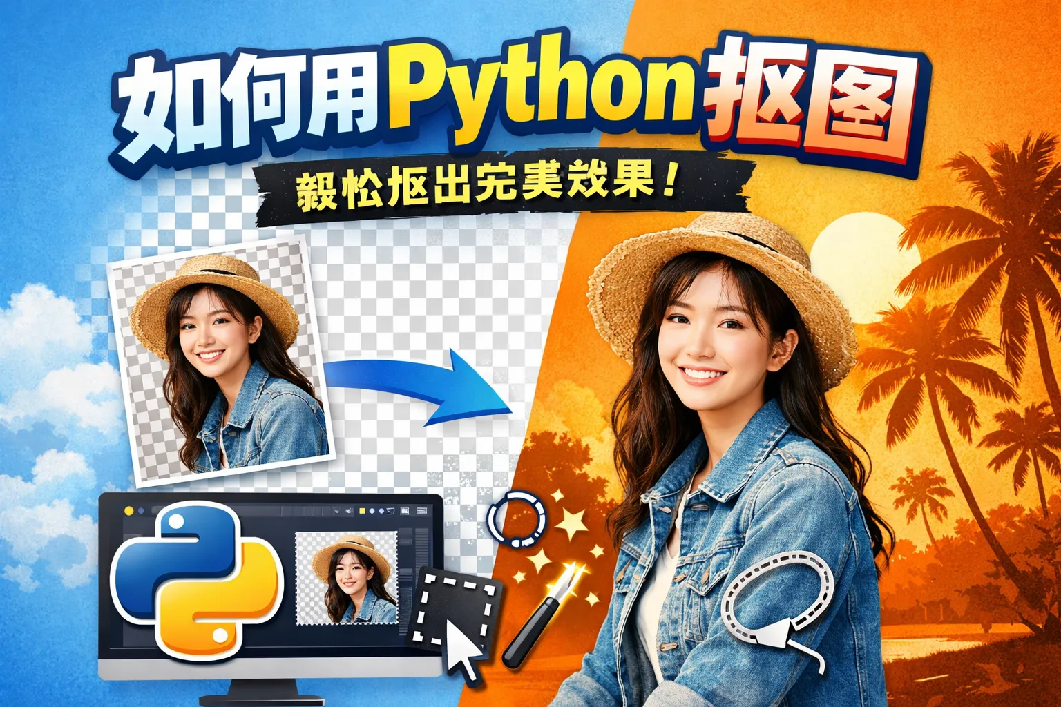 如何用python抠图