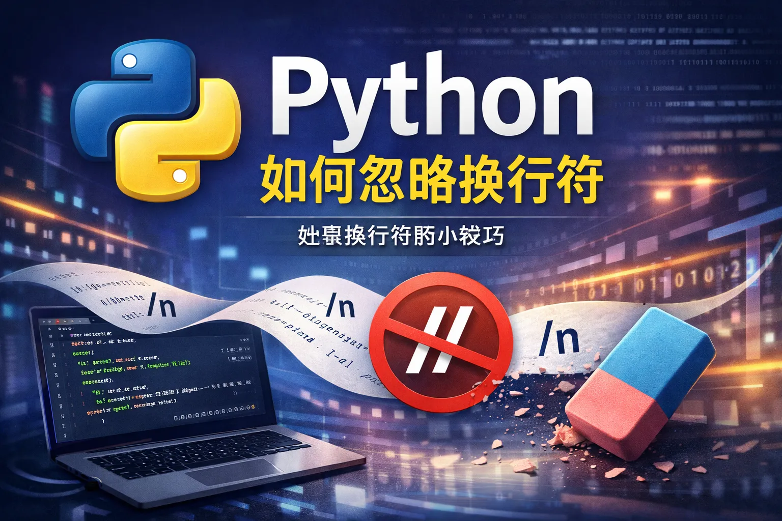 python 如何忽略换行符