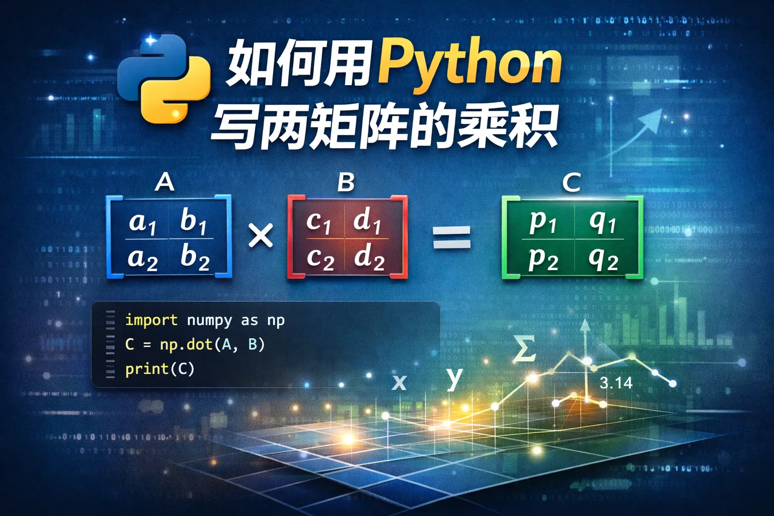 如何用python写两矩阵的乘积