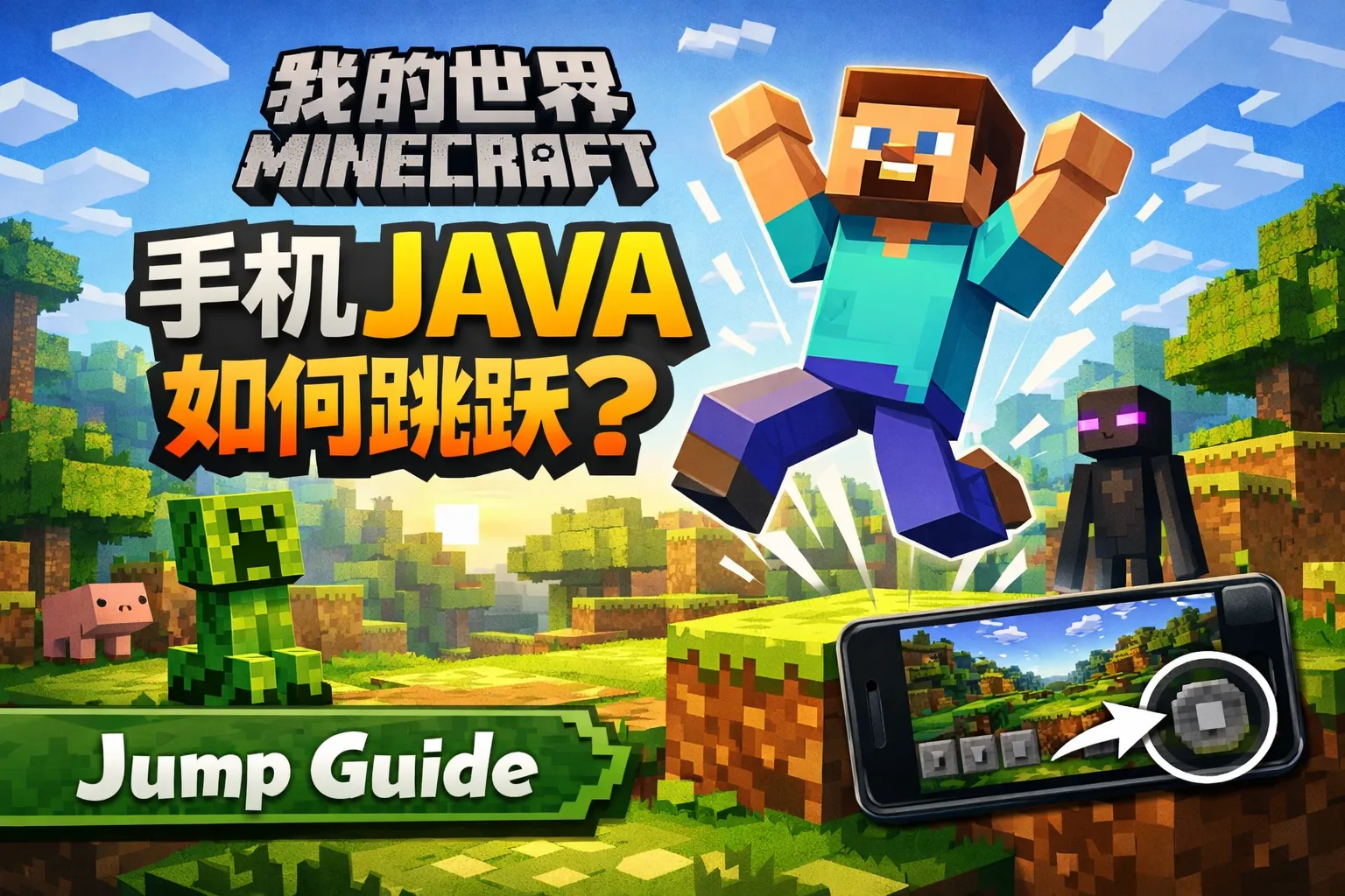 我的世界手机java如何跳跃