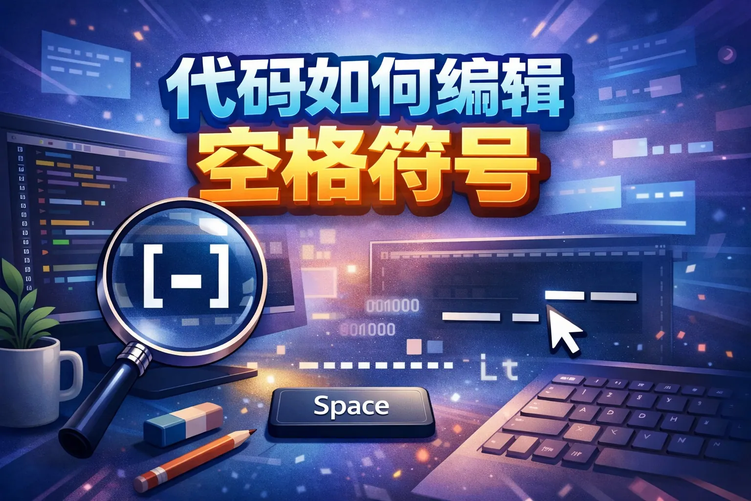 代码如何编辑空格符号