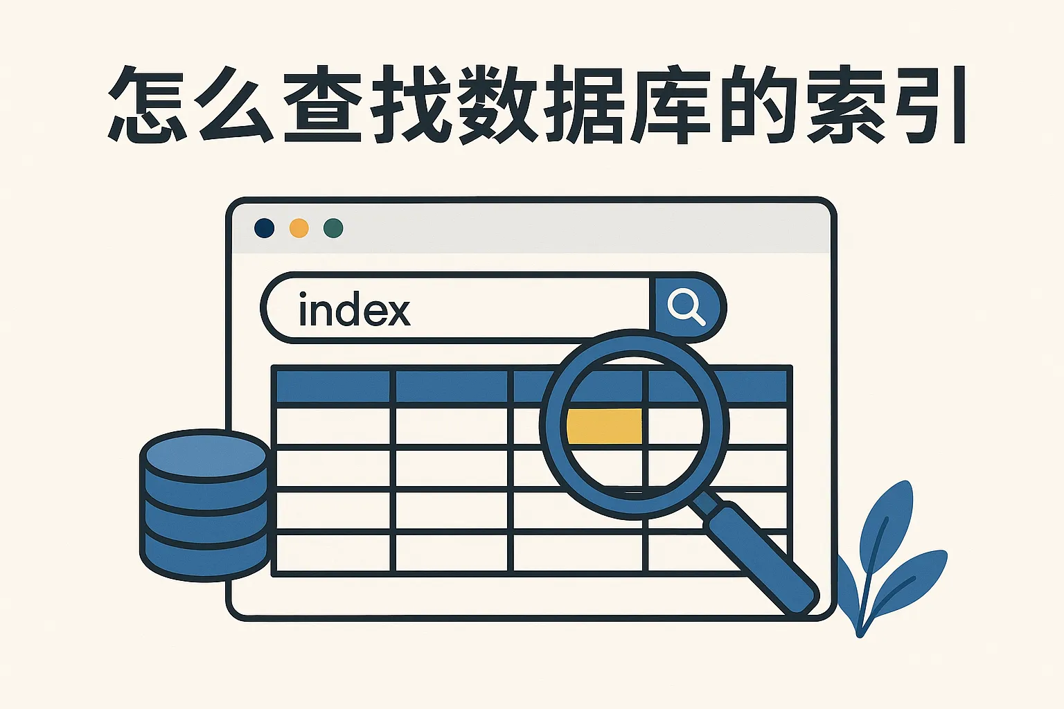 怎么查找数据库的索引