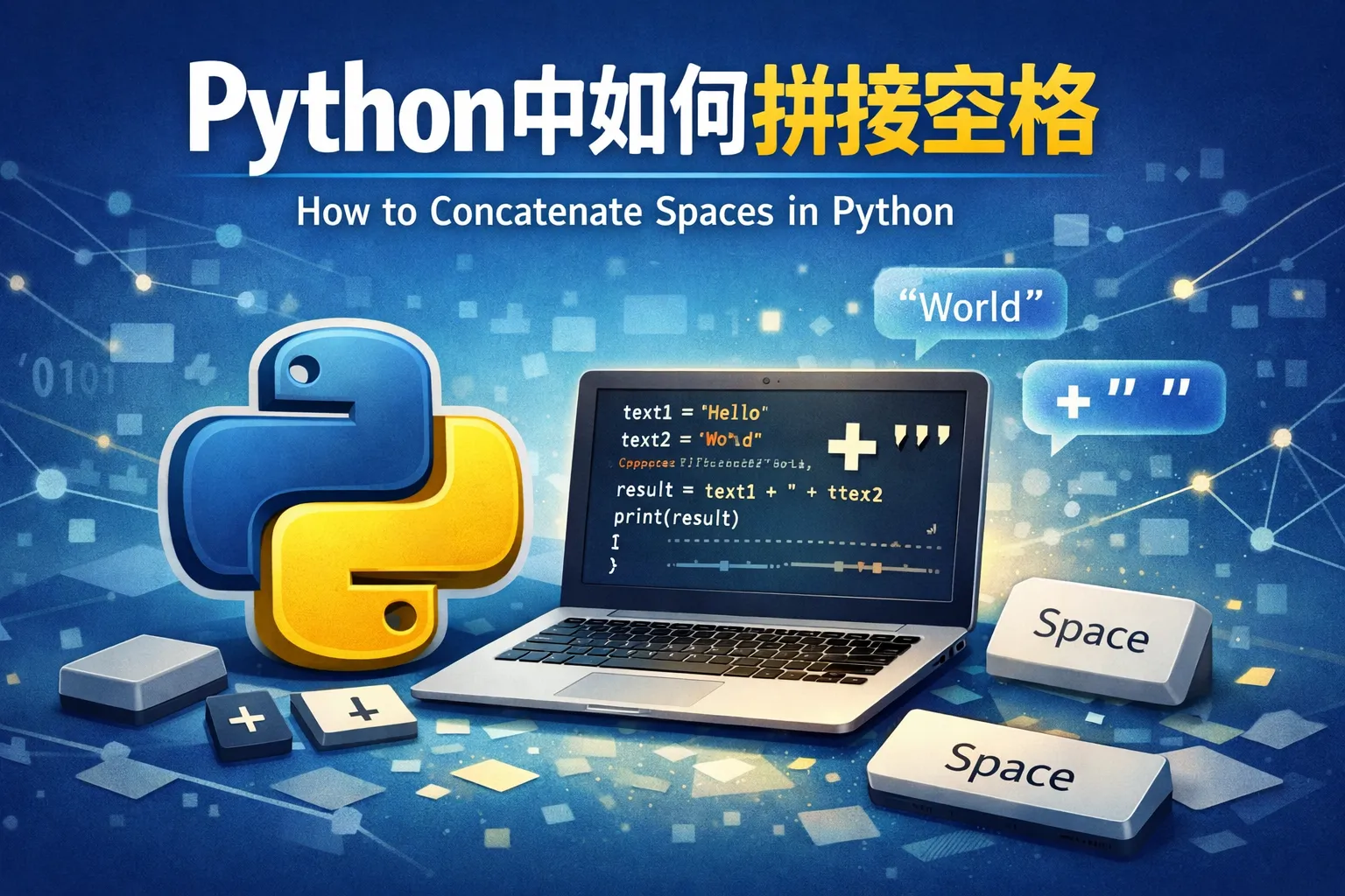 Python中如何拼接空格