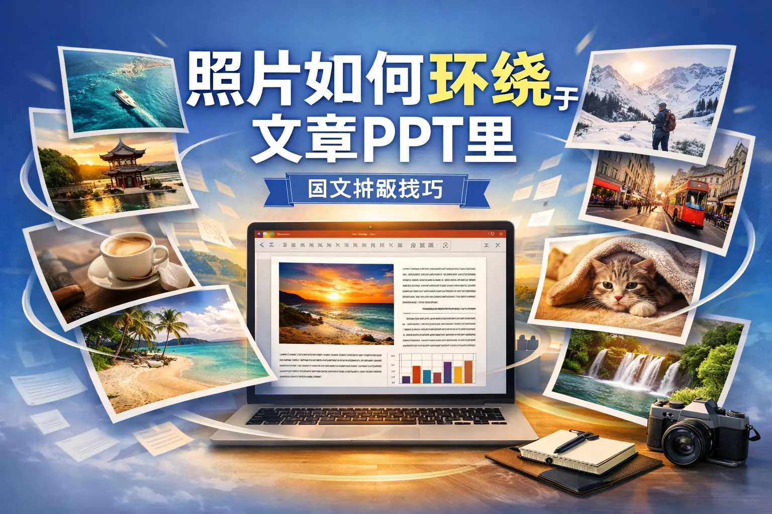 ppt里照片如何环绕