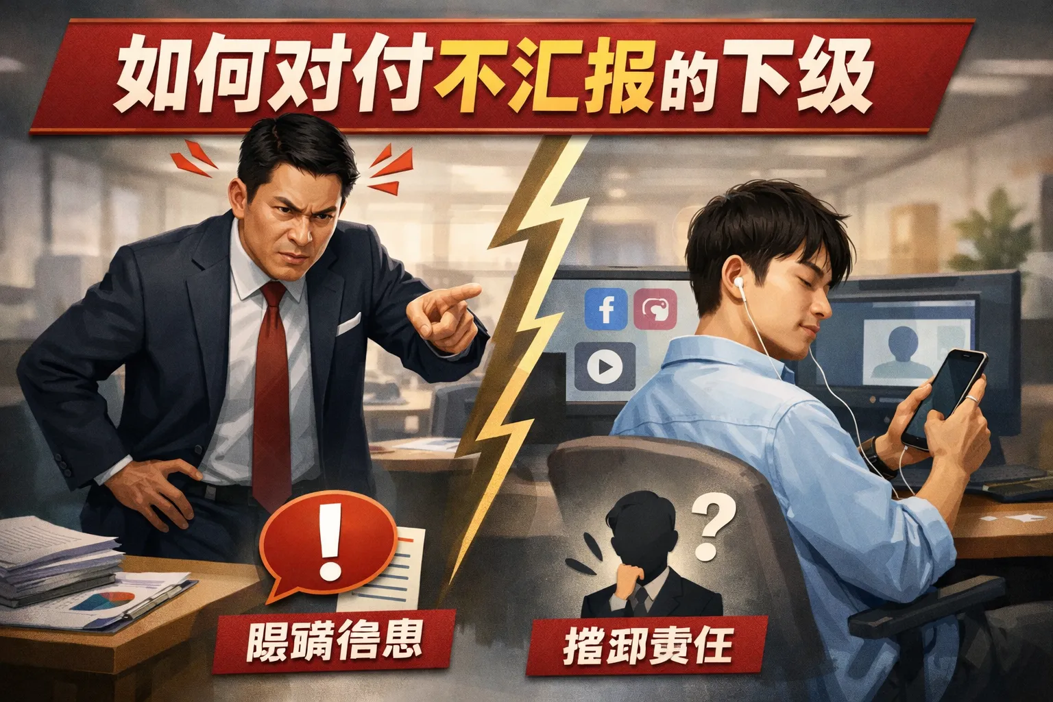 如何对付不汇报的下级