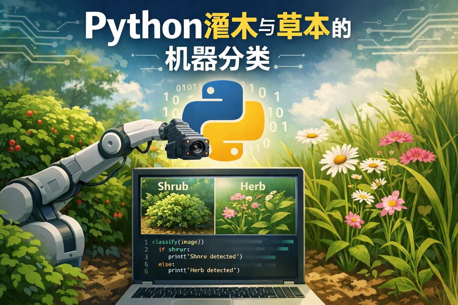 python灌木与草本的机器分类