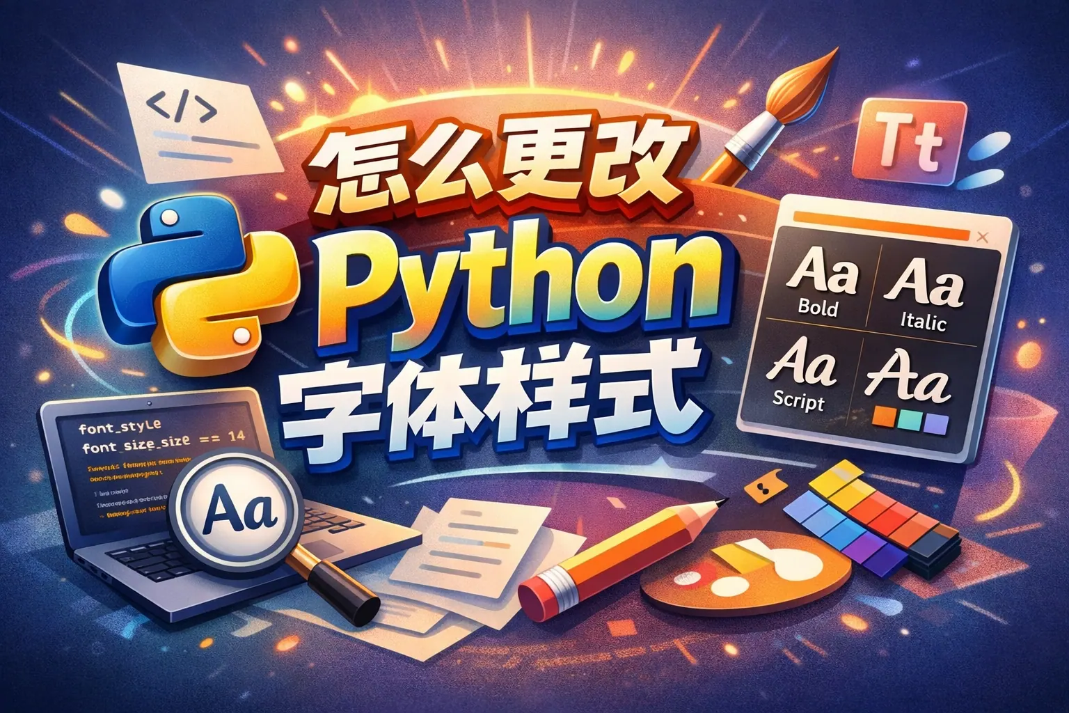 怎么更改python字体样式