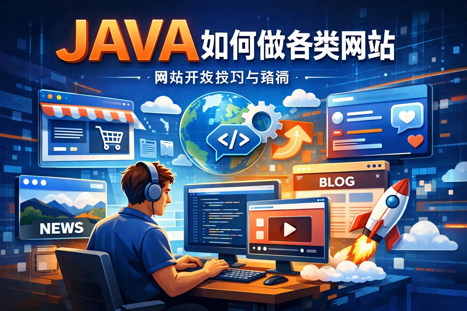 JAVA如何做各类网站