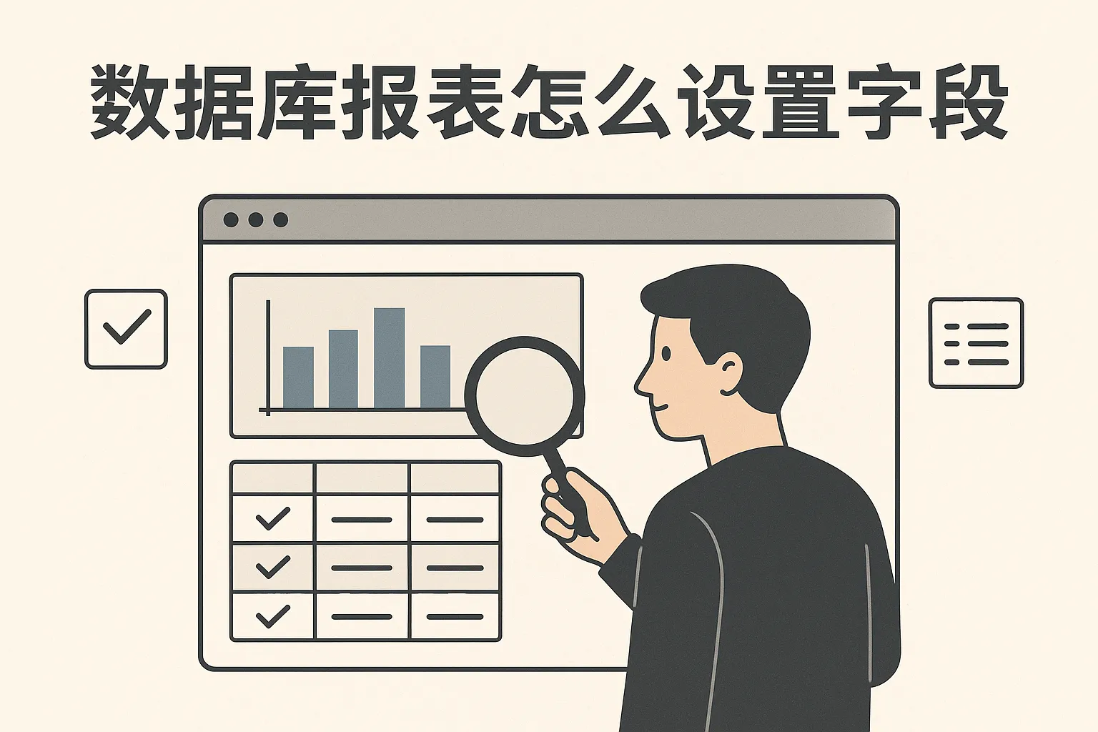 数据库报表怎么设置字段