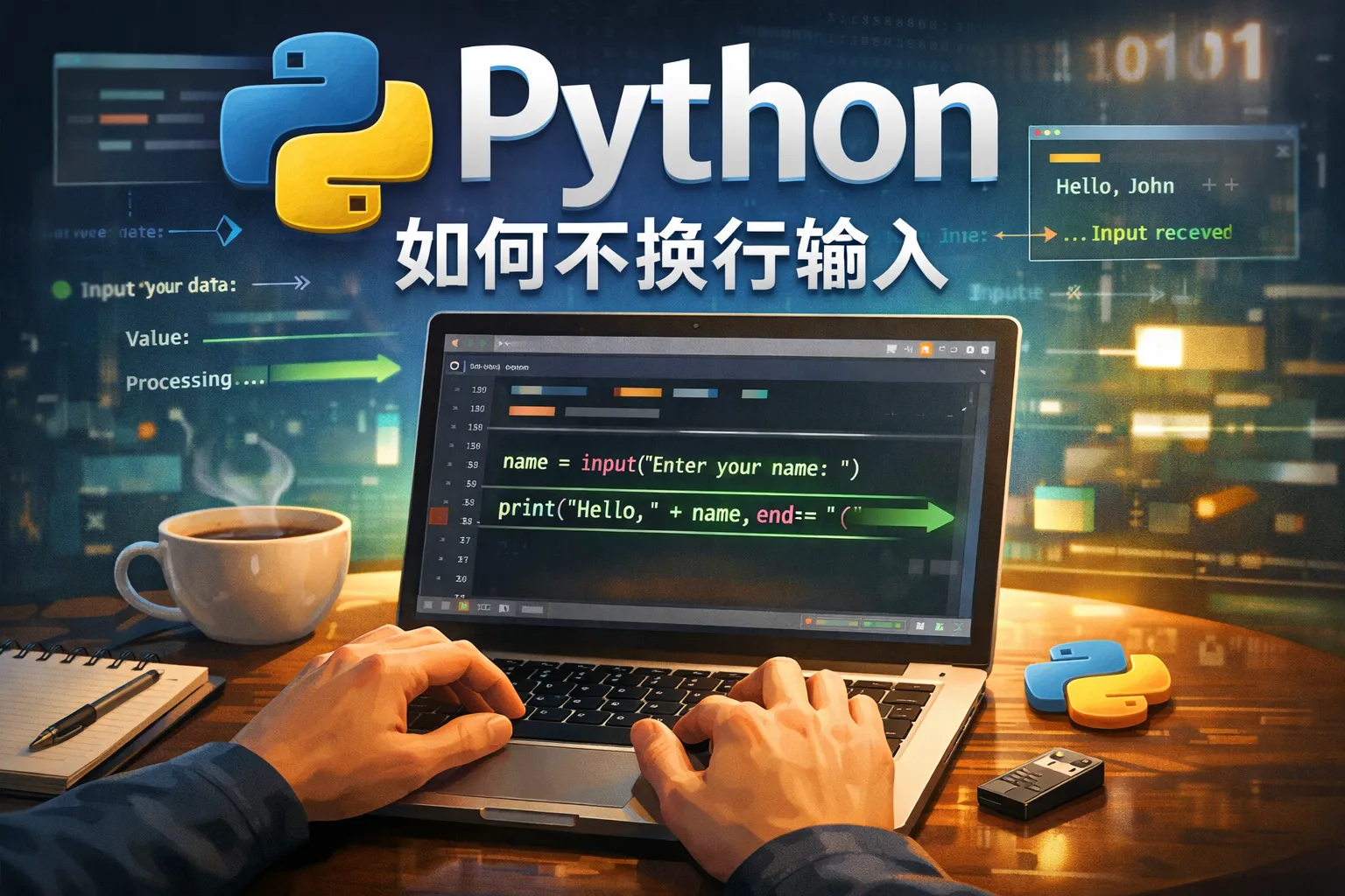 python如何不换行输入