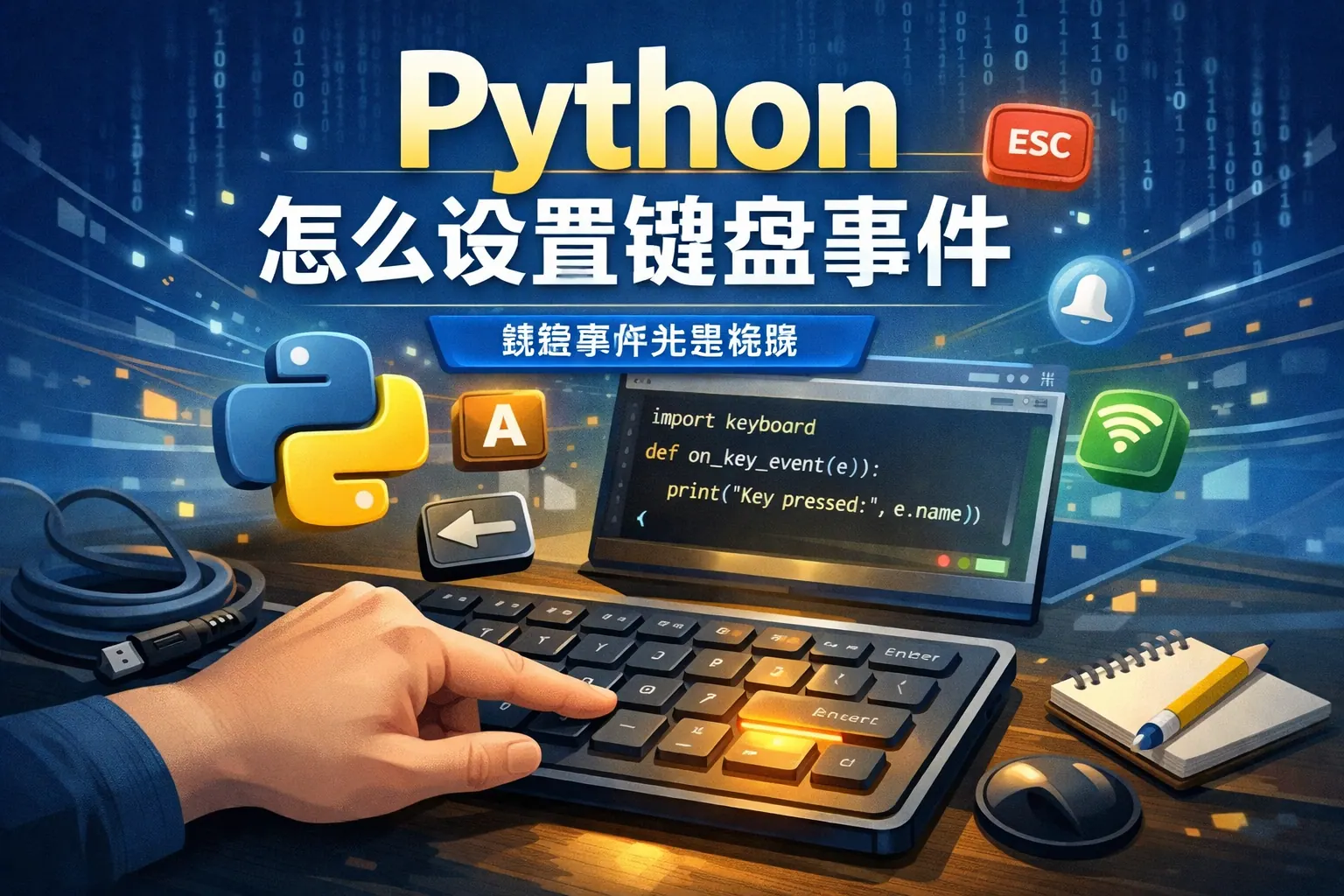python怎么设置键盘事件