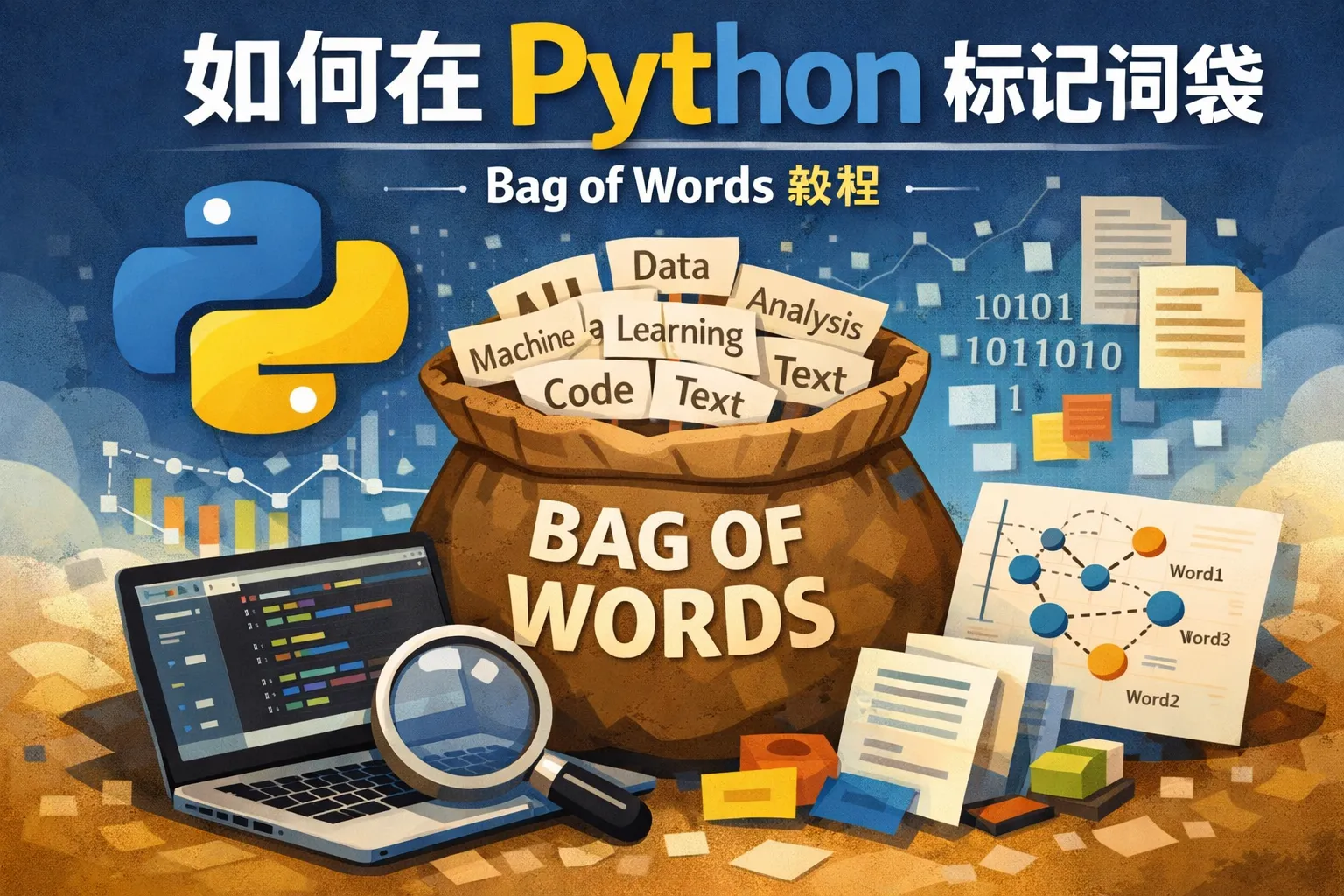 如何在python标记词袋
