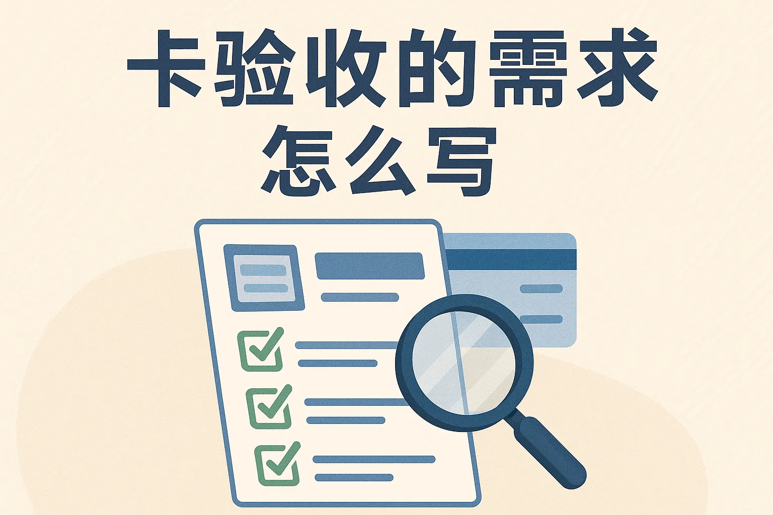 卡验收的需求怎么写